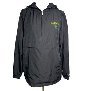 Baylor Champion Windbreaker With Hood | Men’s Size Small | Black
